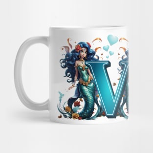 Mermaid Alphabet The Letter V Mug